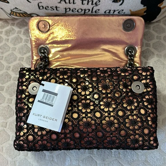 NWT Gorgeous Kurt Geiger London Lace Mini Brixton Bag - Picture 12 of 16